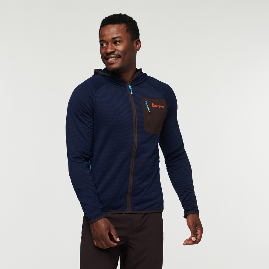 Otero Fleece Full-Zip Hooded Jacket - Men's, Maritime, Model Jeremy