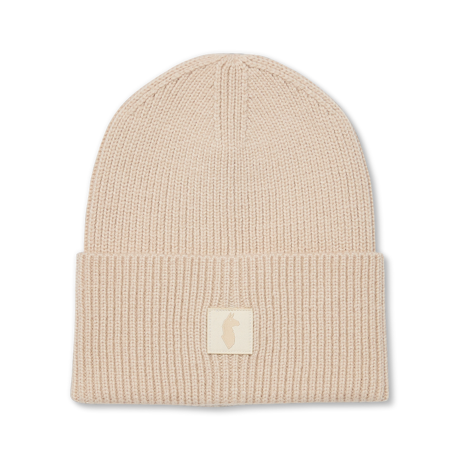 Knit Cuff Beanie, Cream, Detail