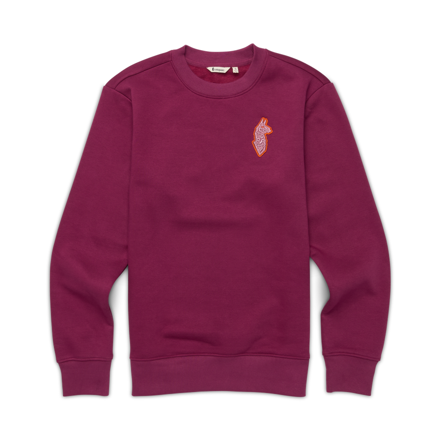 Lava Llama Crew Sweatshirt - Women's, Jam, detail