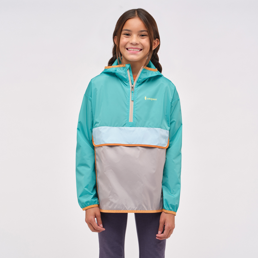 Teca Half-Zip Windbreaker - Kids', Golf Course, Model Scarlett