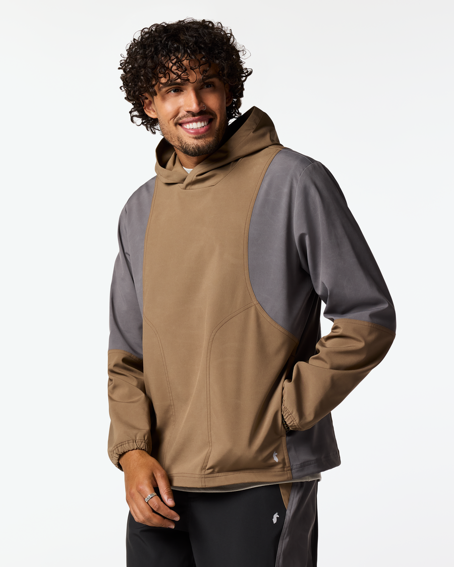 Adelante Hoodie - Men's, Dune/Cinder, Model Pedro