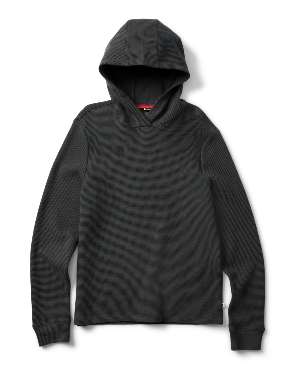 Atajo Long-Sleeve Waffle Hoodie - Men's, Charcoal, Model Pedro