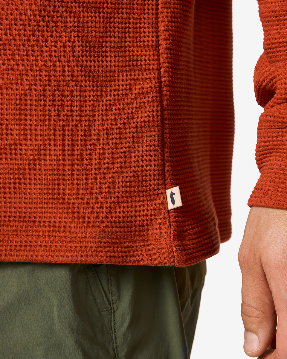Atajo Long-Sleeve Waffle Hoodie - Men's, Chimayo, Model Kellan