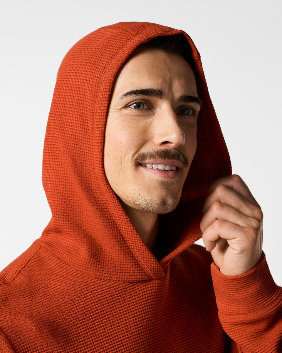 Atajo Long-Sleeve Waffle Hoodie - Men's, Chimayo, Model Kellan