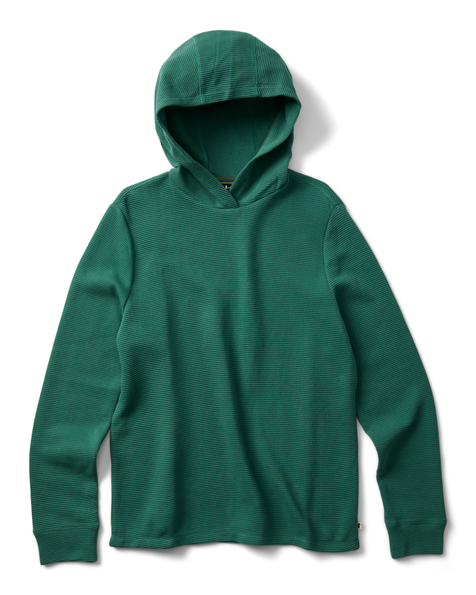 Atajo Long-Sleeve Waffle Hoodie - Men's, Juniper, Model Pedro