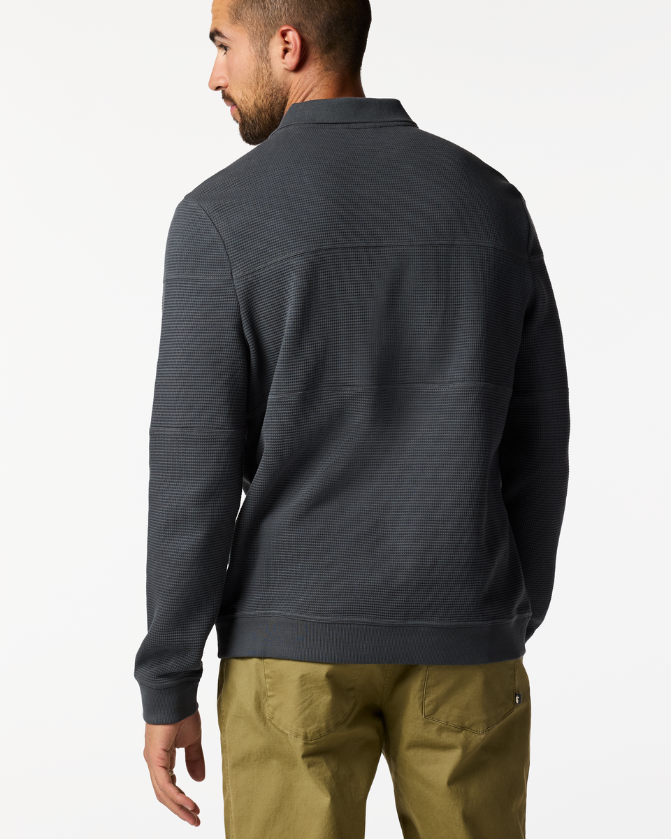 Atajo Waffle Rugby - Men's, Charcoal, Model Dale