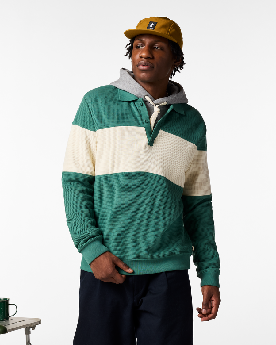 Atajo Waffle Rugby - Men's, Juniper/Cream, Model Anson