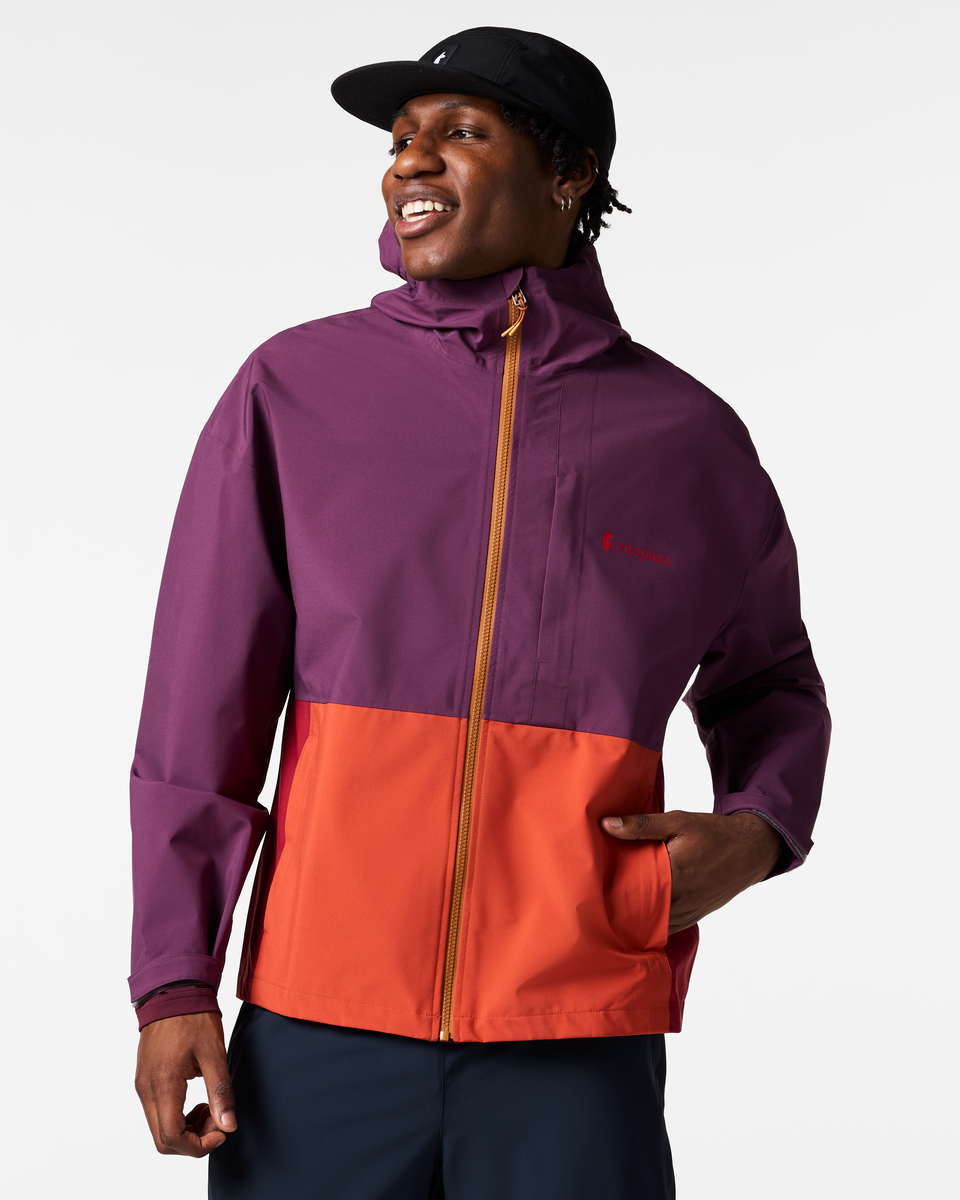 Cielo Rain Jacket - Men's, Acai/Chimayo, Model Anson