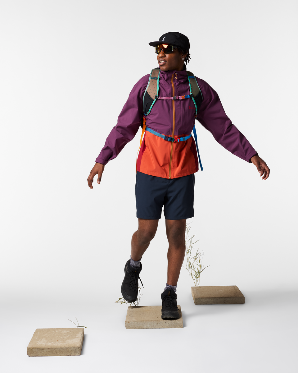 Cielo Rain Jacket - Men's, Acai/Chimayo, Model Anson
