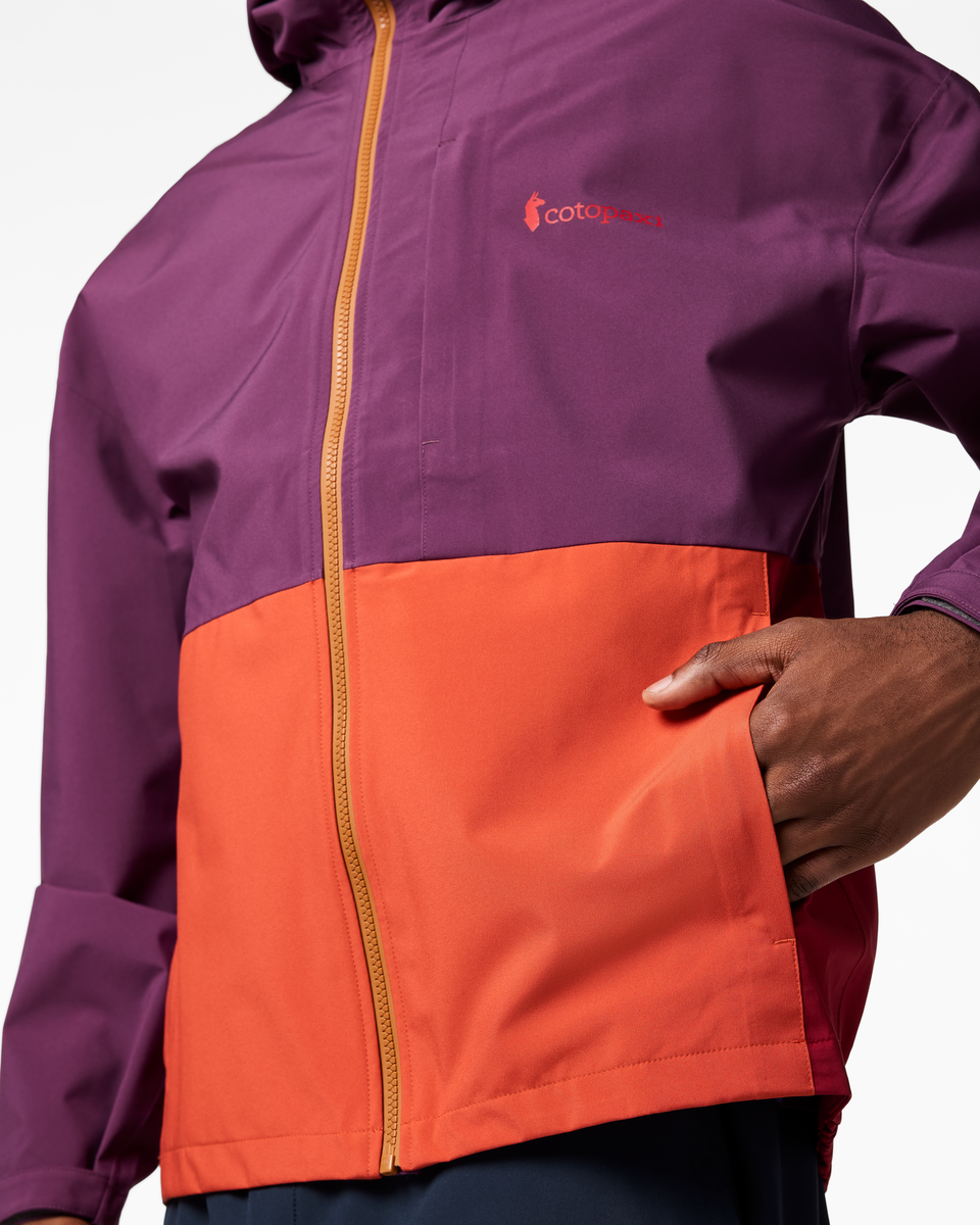 Cielo Rain Jacket - Men's, Acai/Chimayo, Model Anson