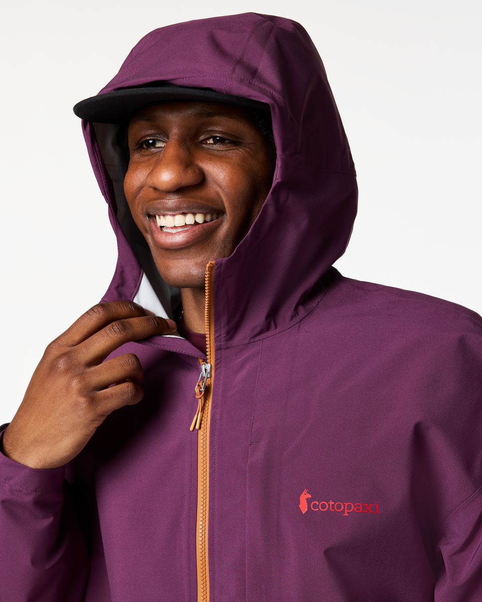 Cielo Rain Jacket - Men's, Acai/Chimayo, Model Anson