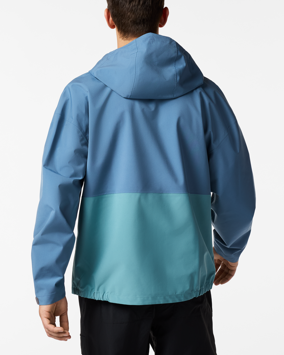 Cielo Rain Jacket - Men's, Steel Blue/Everglade, Model Kellan