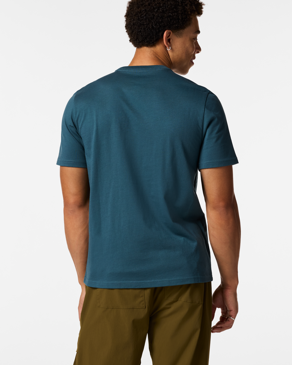 Cotopaxi Mountain T-Shirt - Men's, Ocean, Model Luke