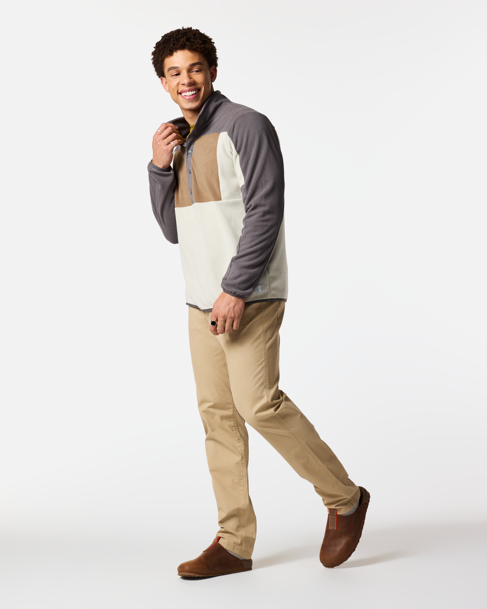 Encima Fleece Pullover - Men's, Cinder/Mineral, Model Luke