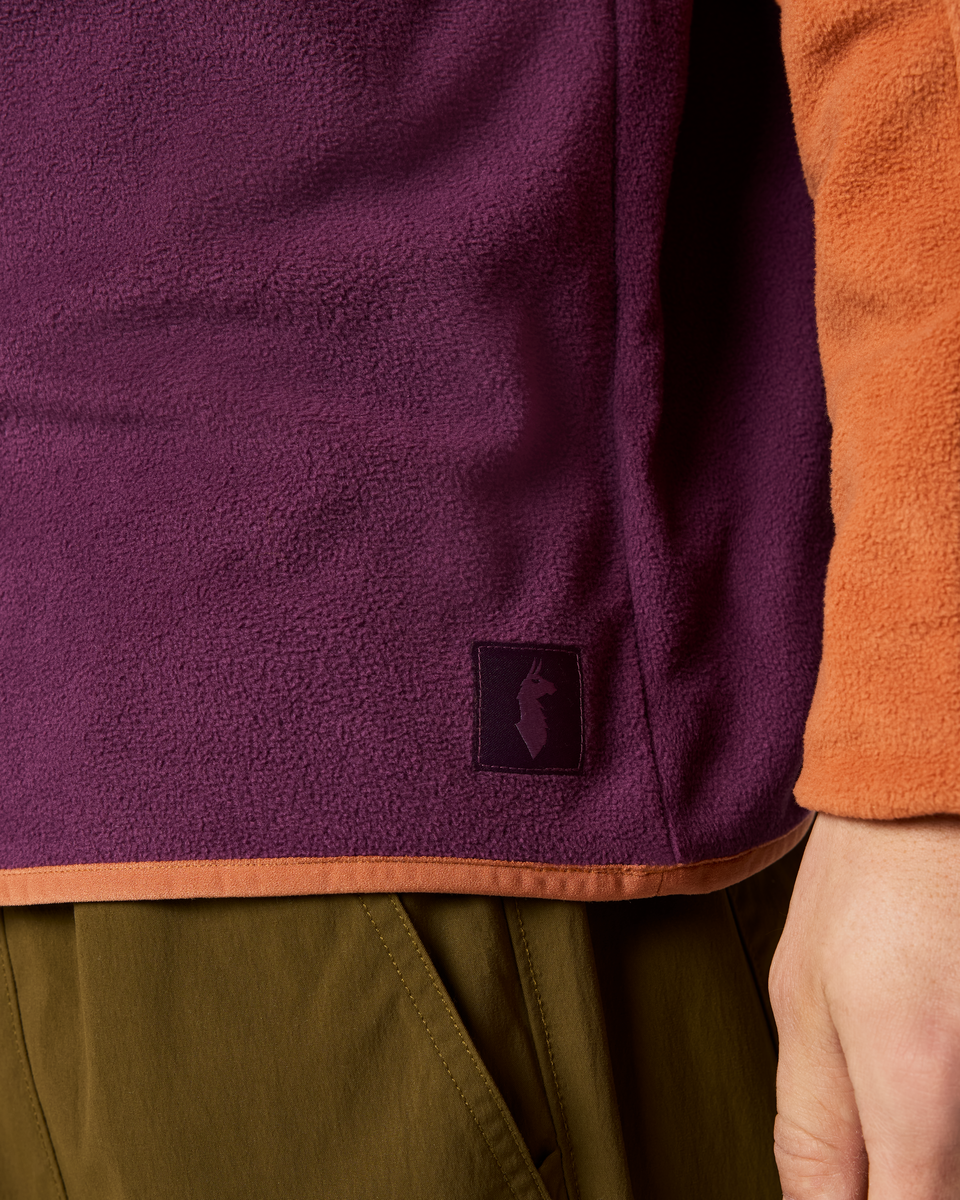 Encima Fleece Pullover - Men's, Whiskey/Acai, Model Kellan