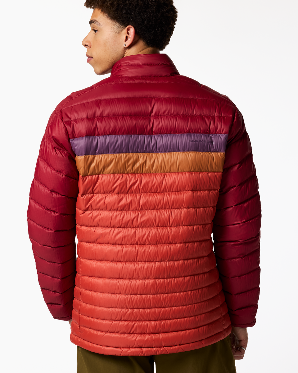 Fuego Down Jacket - Men's, Crimson/Chimayo, Model Luke