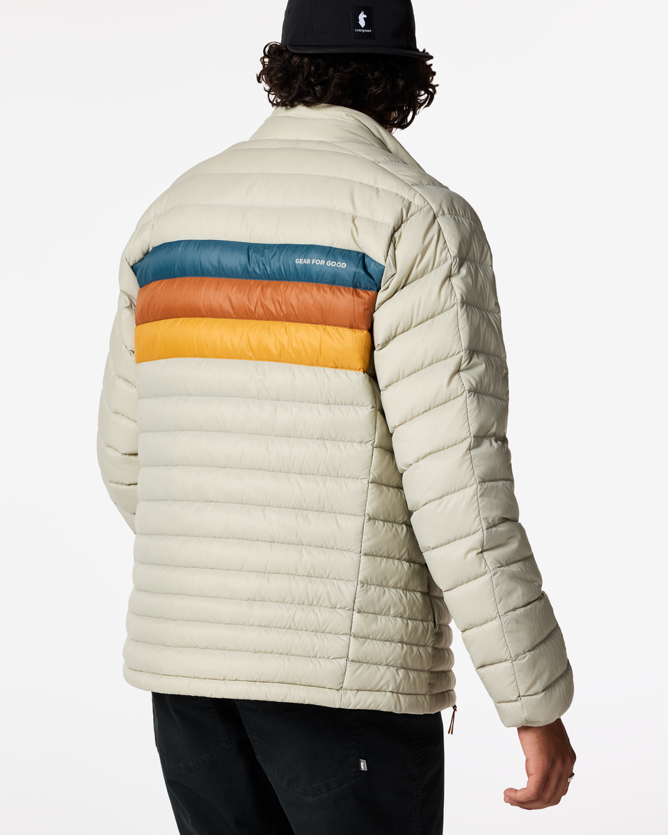 Fuego Down Jacket - Men's, Mineral Stripes, Model Pedro