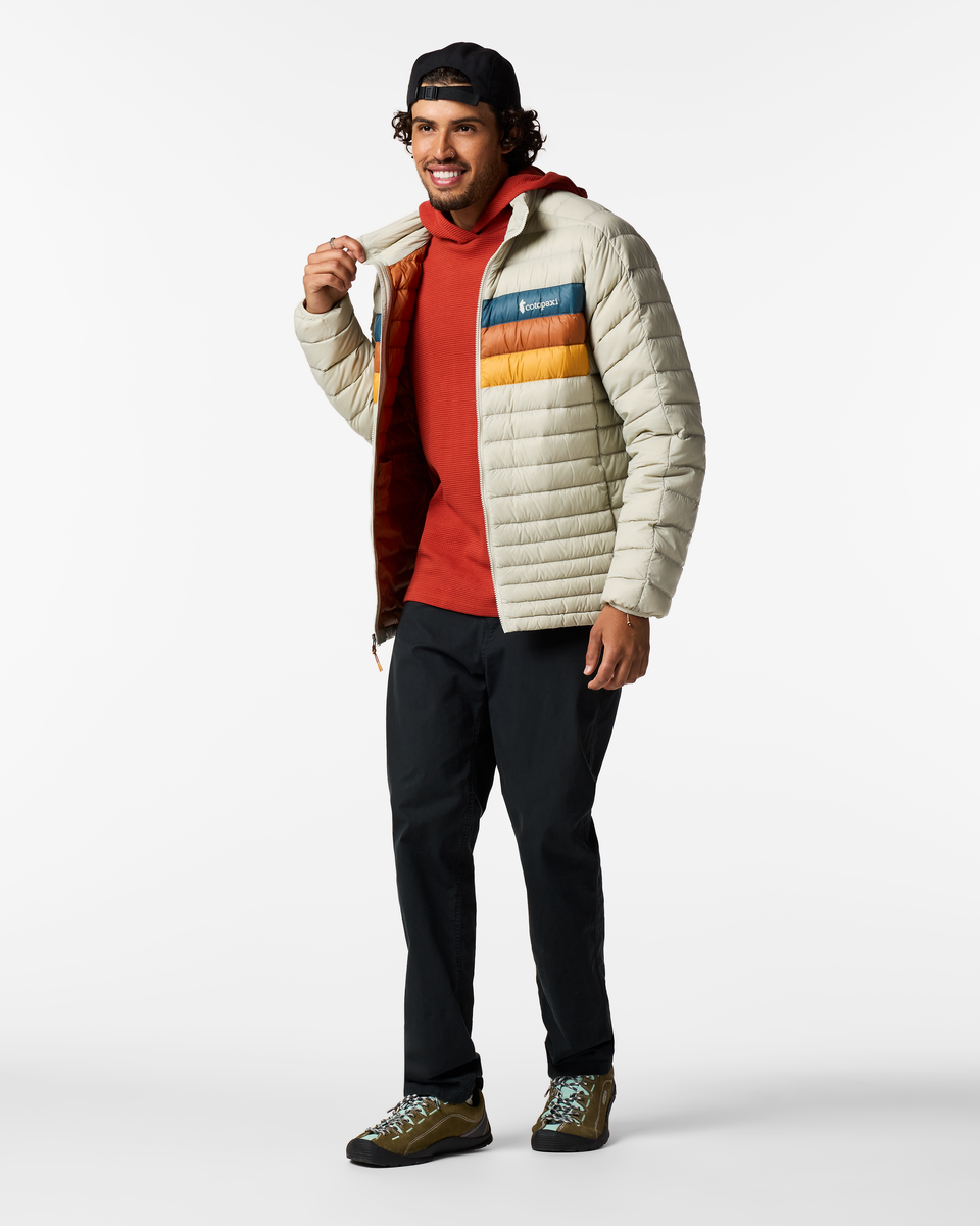 Fuego Down Jacket - Men's, Mineral Stripes, Model Pedro