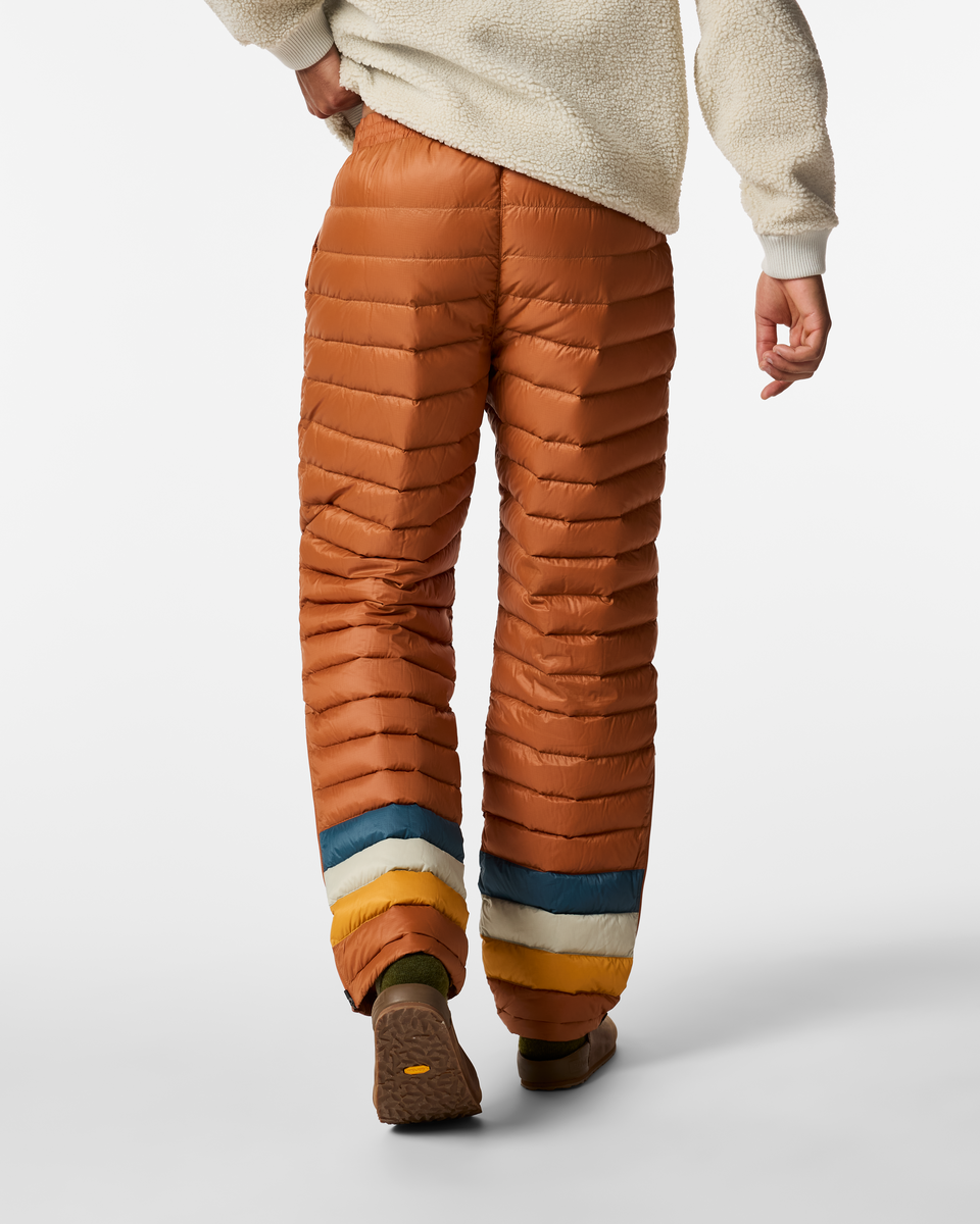 Fuego Down Pant - Men's, Whiskey Stripes, Model Pedro