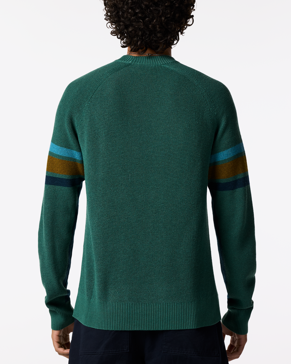 Libre Waffle Crew Sweater - Men's, Juniper, Model Pedro