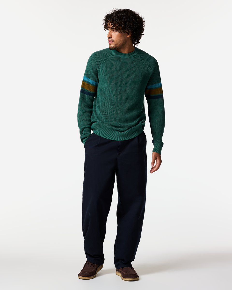 Libre Waffle Crew Sweater - Men's, Juniper, Model Pedro