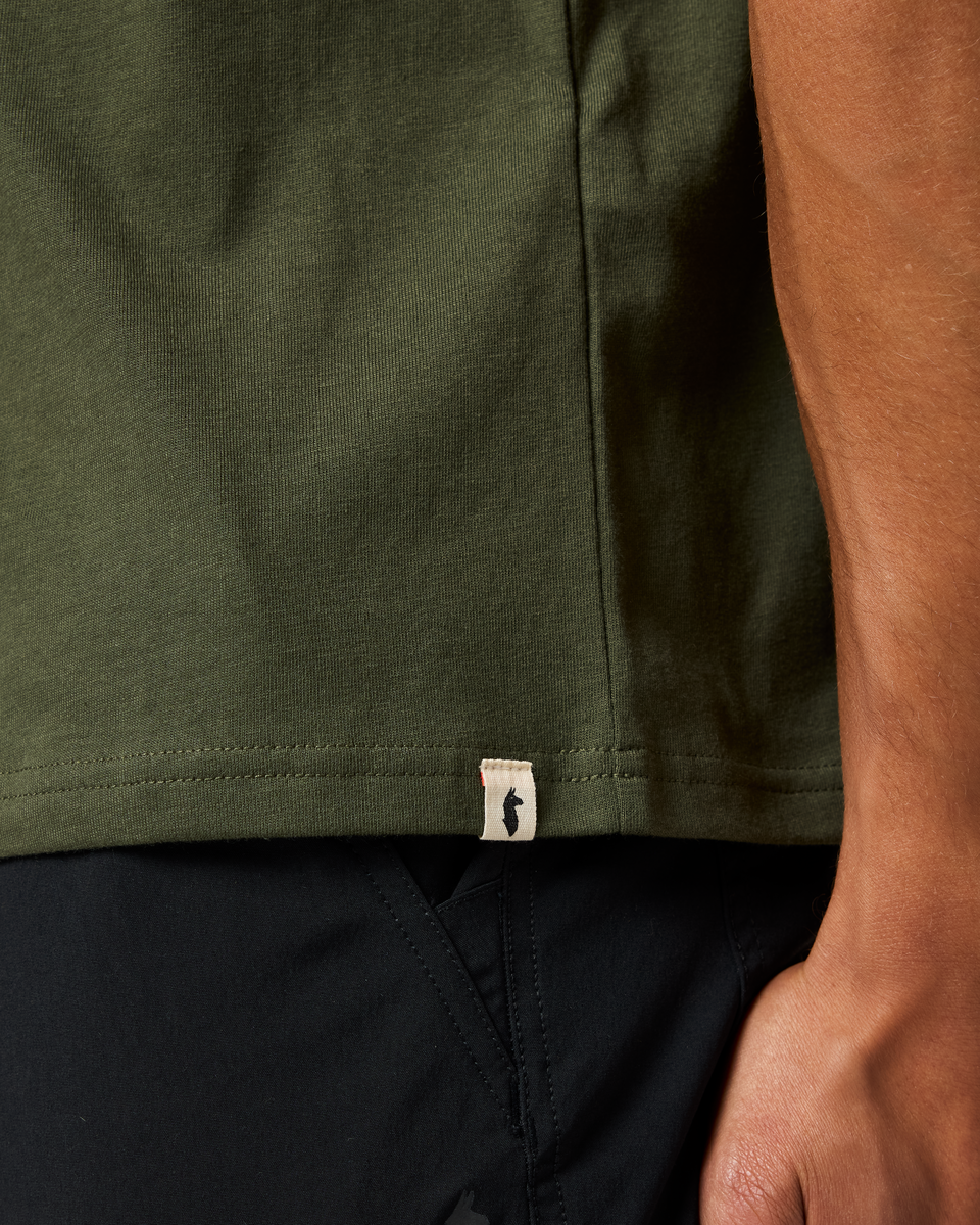 Llama Icon T-Shirt - Men's, Fatigue, Model Luke