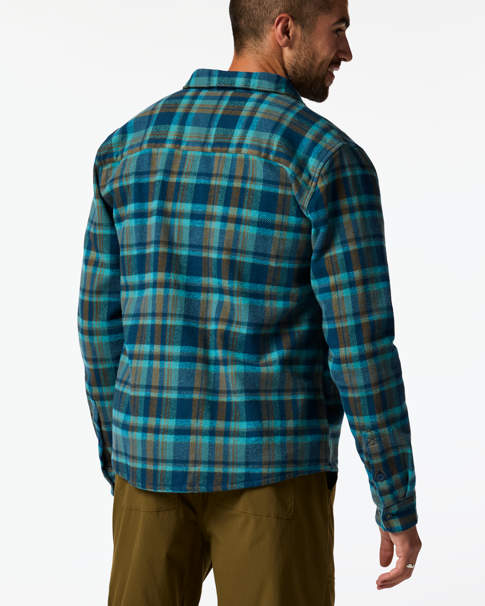 Mero Organic Flannel Shirt - Men's, Indigo Plaid, Model Dale