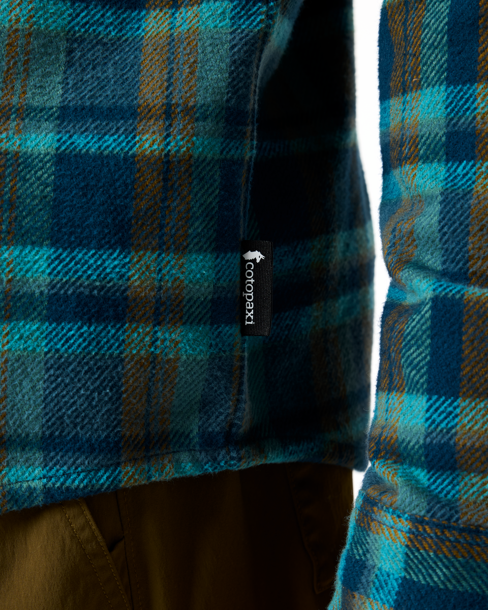 Mero Organic Flannel Shirt - Men's, Indigo Plaid, Model Dale