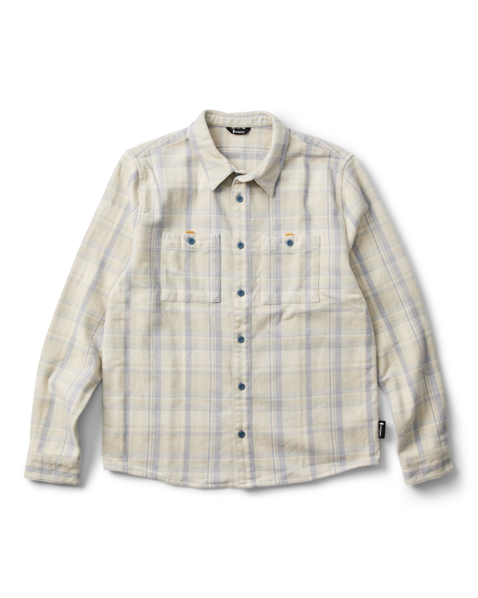 Mero Organic Flannel Shirt - Men's, Vapor Plaid, Model Pedro