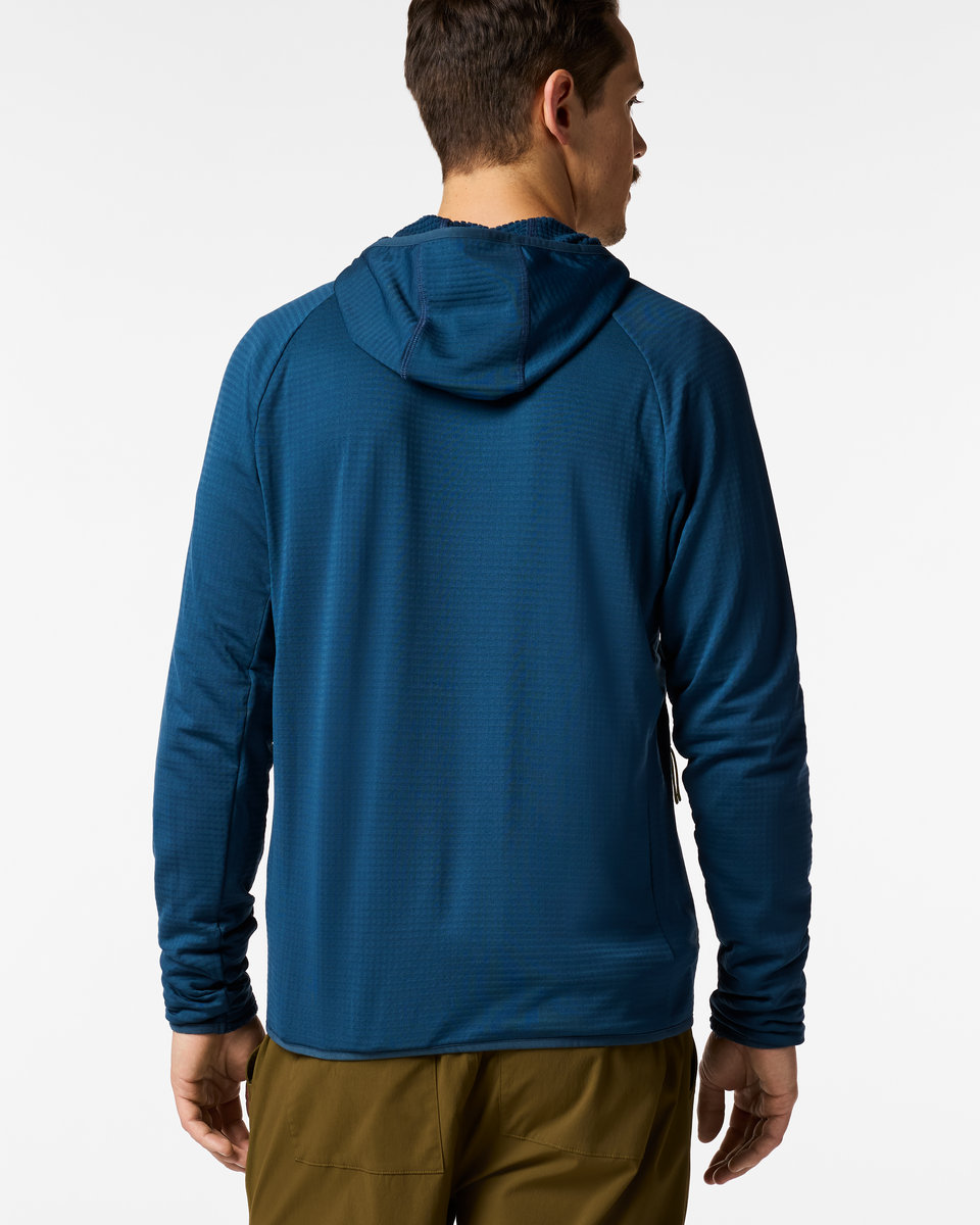 Otero Fleece Full-Zip Hooded Jacket - Men's, Indigo, Model Kellan