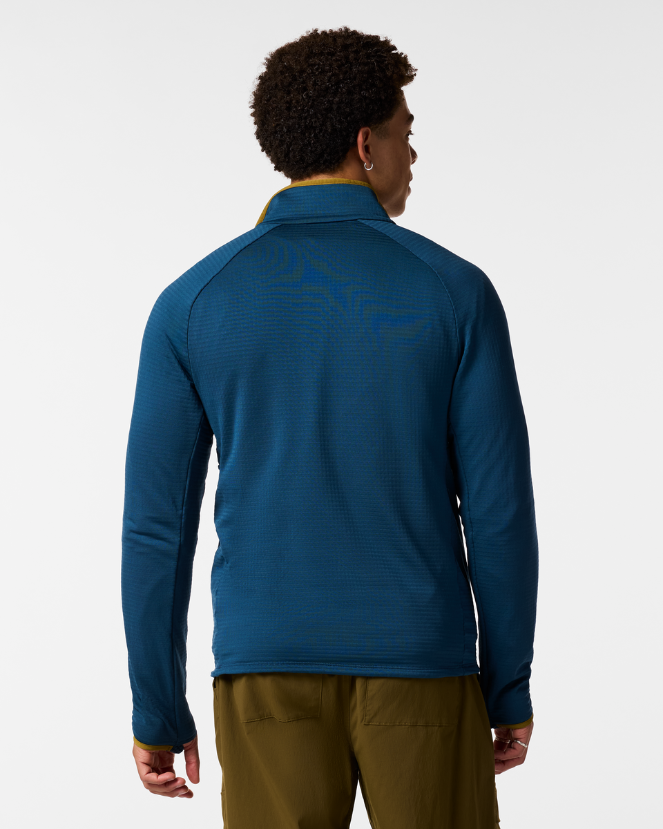 Otero Fleece Half-Zip Pullover - Men's, Indigo, Model Luke