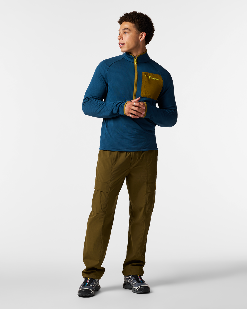 Otero Fleece Half-Zip Pullover - Men's, Indigo, Model Luke