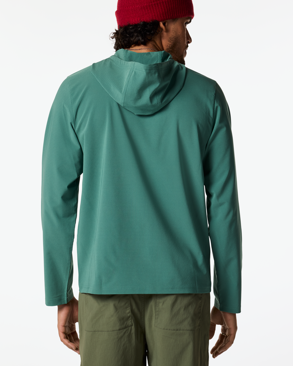 Pulso Tech Hoodie - Men's, Juniper, Model Pedro
