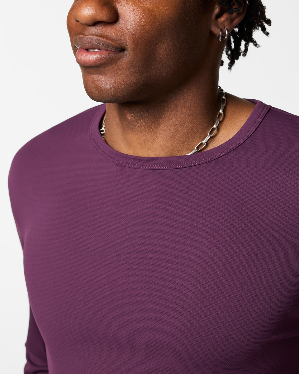 Sombra Long-Sleeve Sun Shirt - Men's, Acai, Model Anson