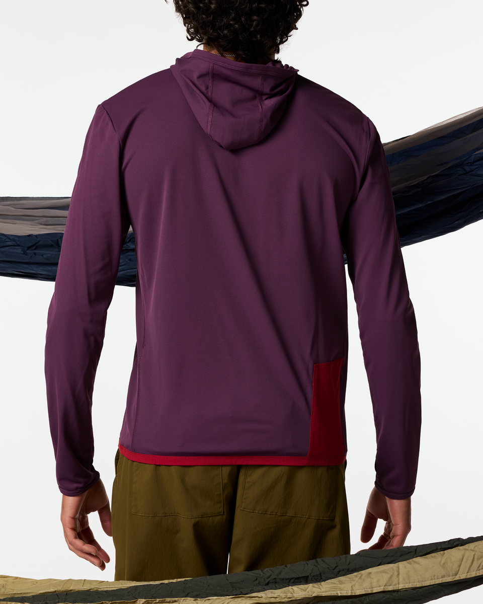 Sombra Sun Hoodie - Men's, Acai, Model Pedro