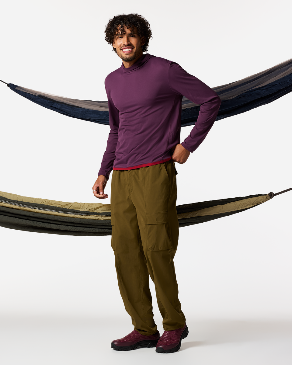 Sombra Sun Hoodie - Men's, Acai, Model Pedro