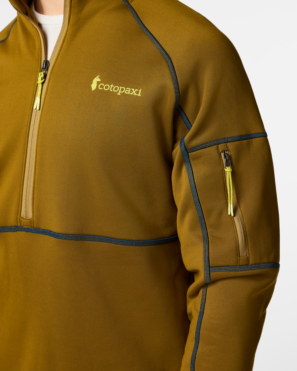 Tempa Fleece Half-Zip Pullover - Men's, Log Cabin, Model Kellan