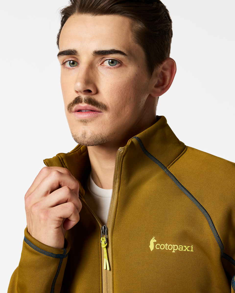 Tempa Fleece Half-Zip Pullover - Men's, Log Cabin, Model Kellan