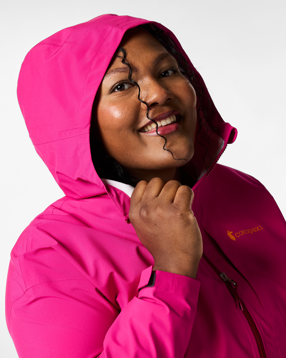 Cielo Rain Jacket - Women's, Pitaya, Model Tanisha