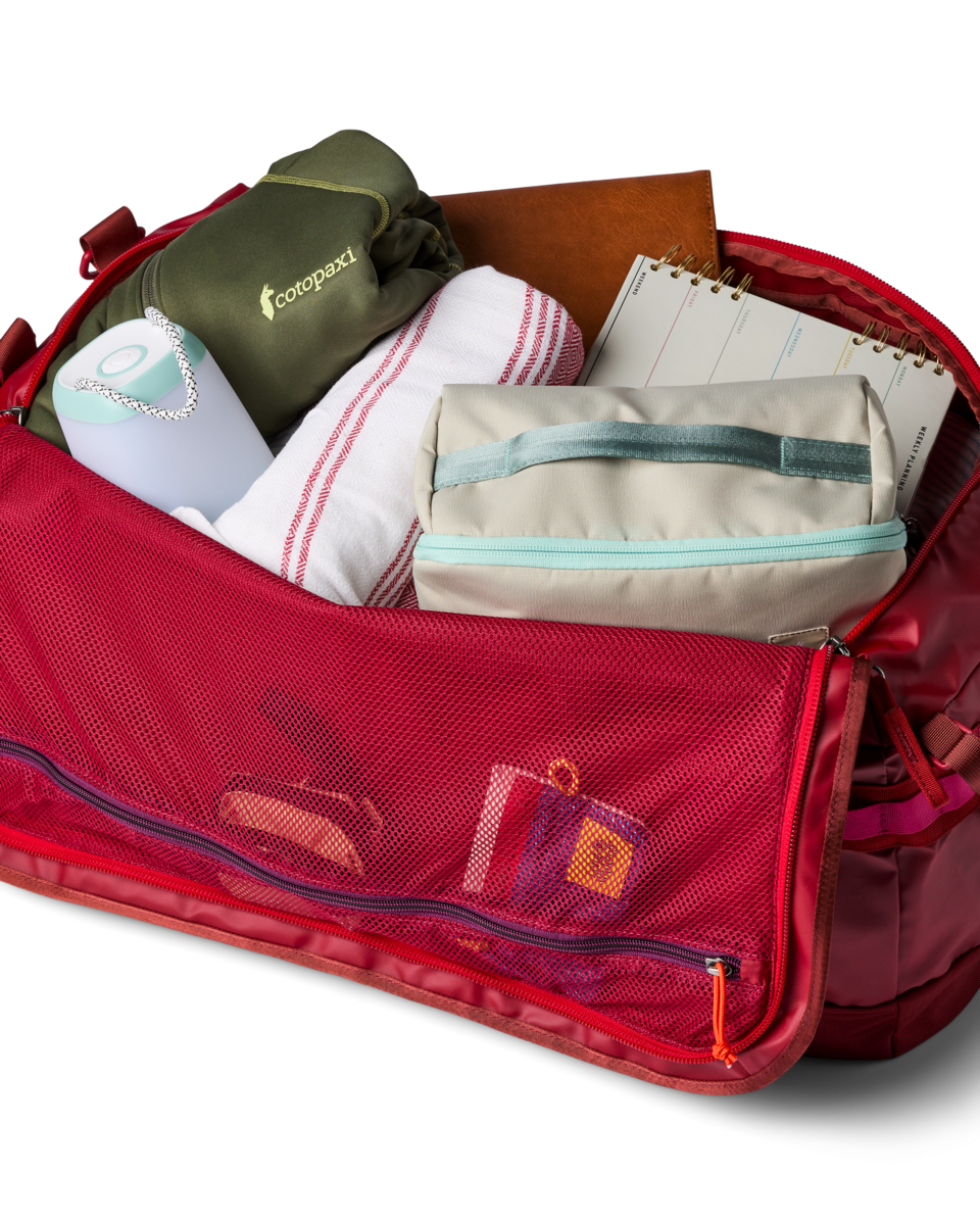 Allpa Getaway 70L Duffel, Crimson, Detail