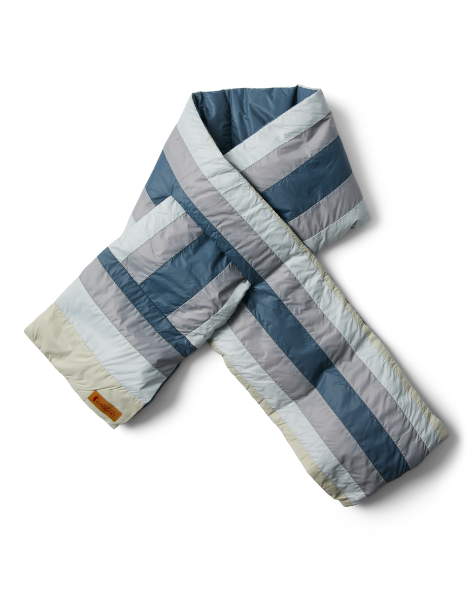 Fuego Down Scarf, Slate Stripes