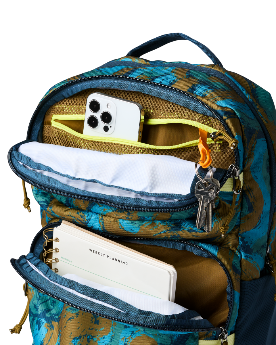Tasra 16L Backpack, Brush Clouds Indigo, Detail