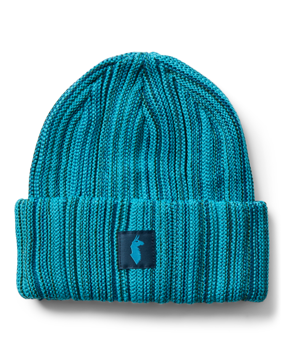 Vertical Stripe Beanie, Indigo Deep Ocean/Oasis