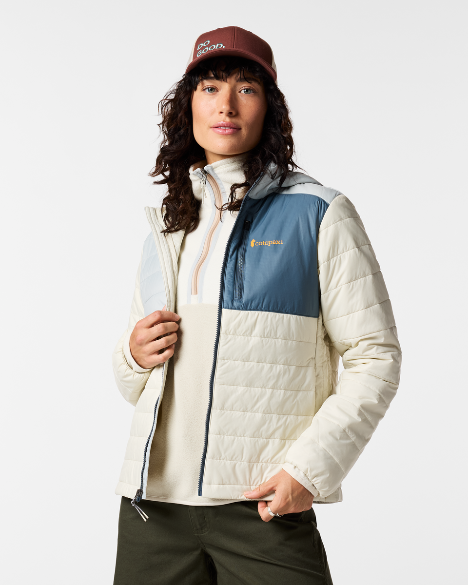 Acodo Insulated Hooded Jacket - Women's, Vapor/Chalk, Model Lola