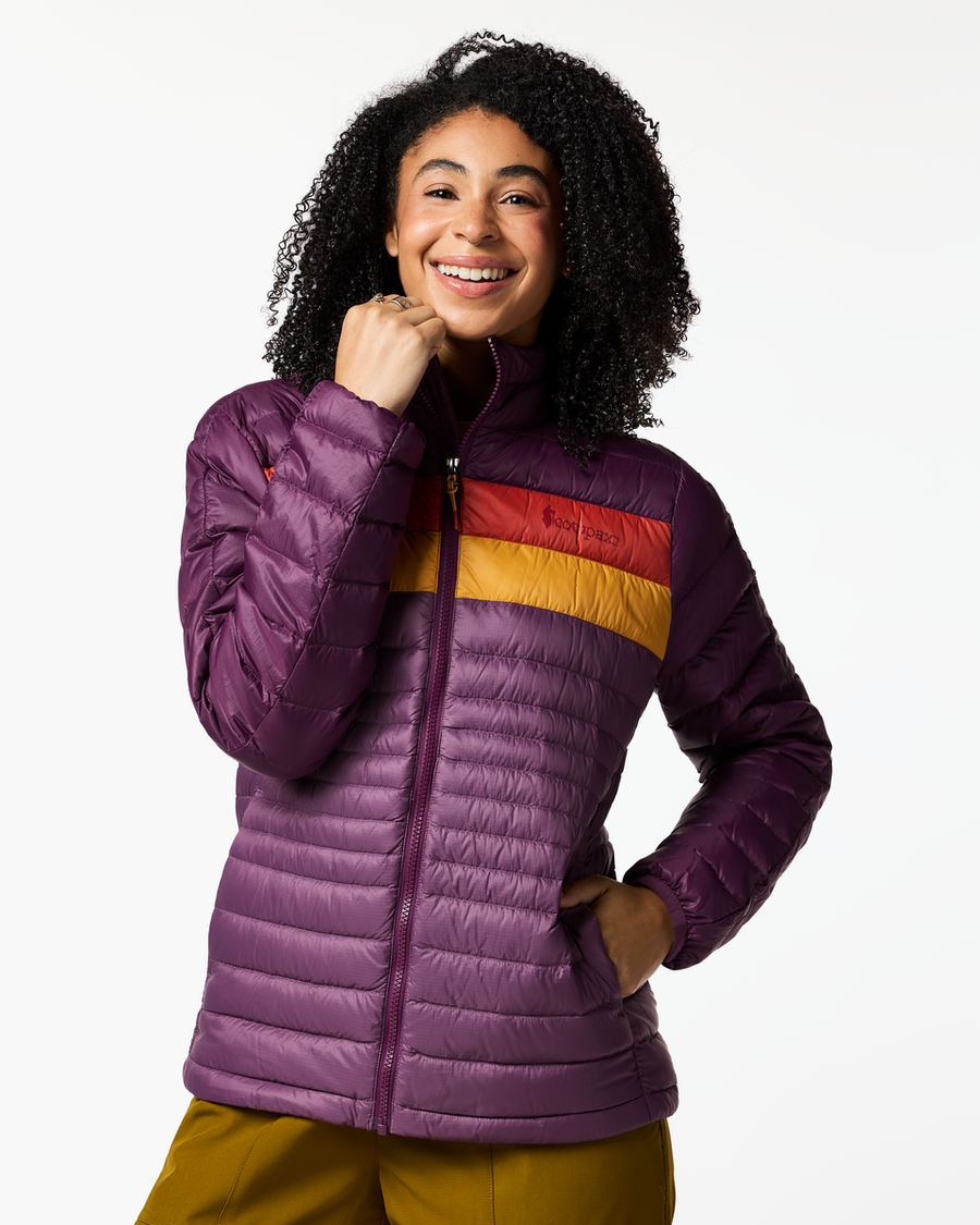 Fuego Down Jacket - Women's, Acai/Mystic, Model Kalu