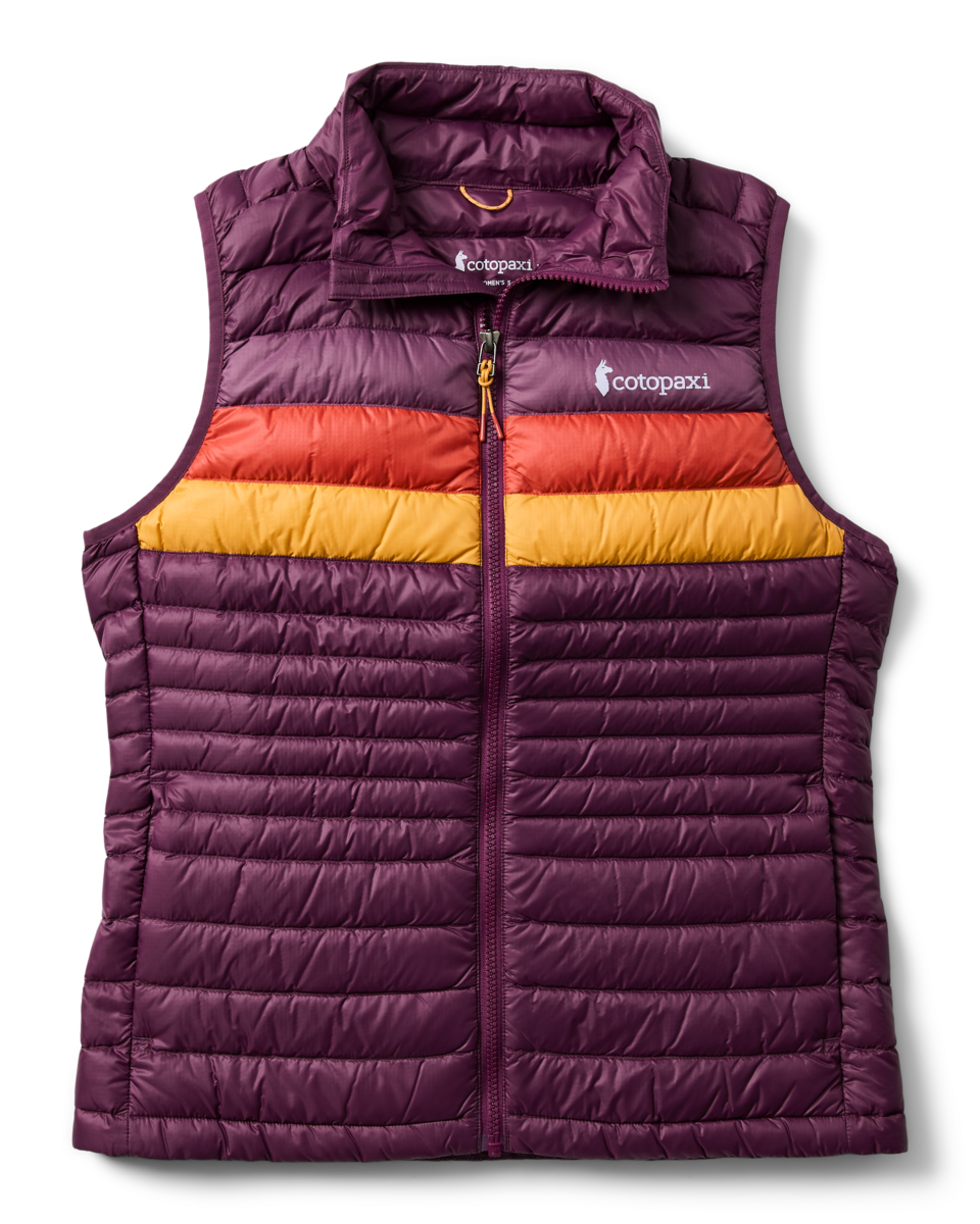 Fuego Down Vest - Women's, Acai Stripes, Model Josie