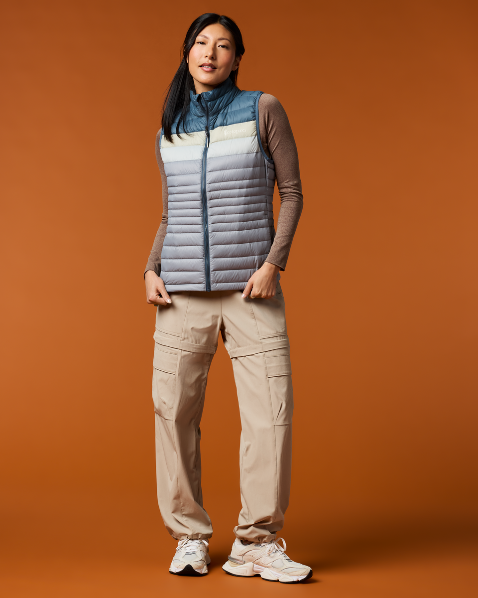 Fuego Down Vest - Women's, Slate/Smoke, Model Tiff