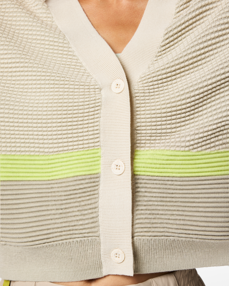 Libre Cardigan - Women's, Chalk/Mineral, Model Tiff