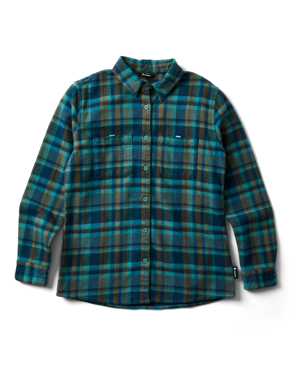 Mero Organic Flannel Shirt - Women's, Indigo Plaid