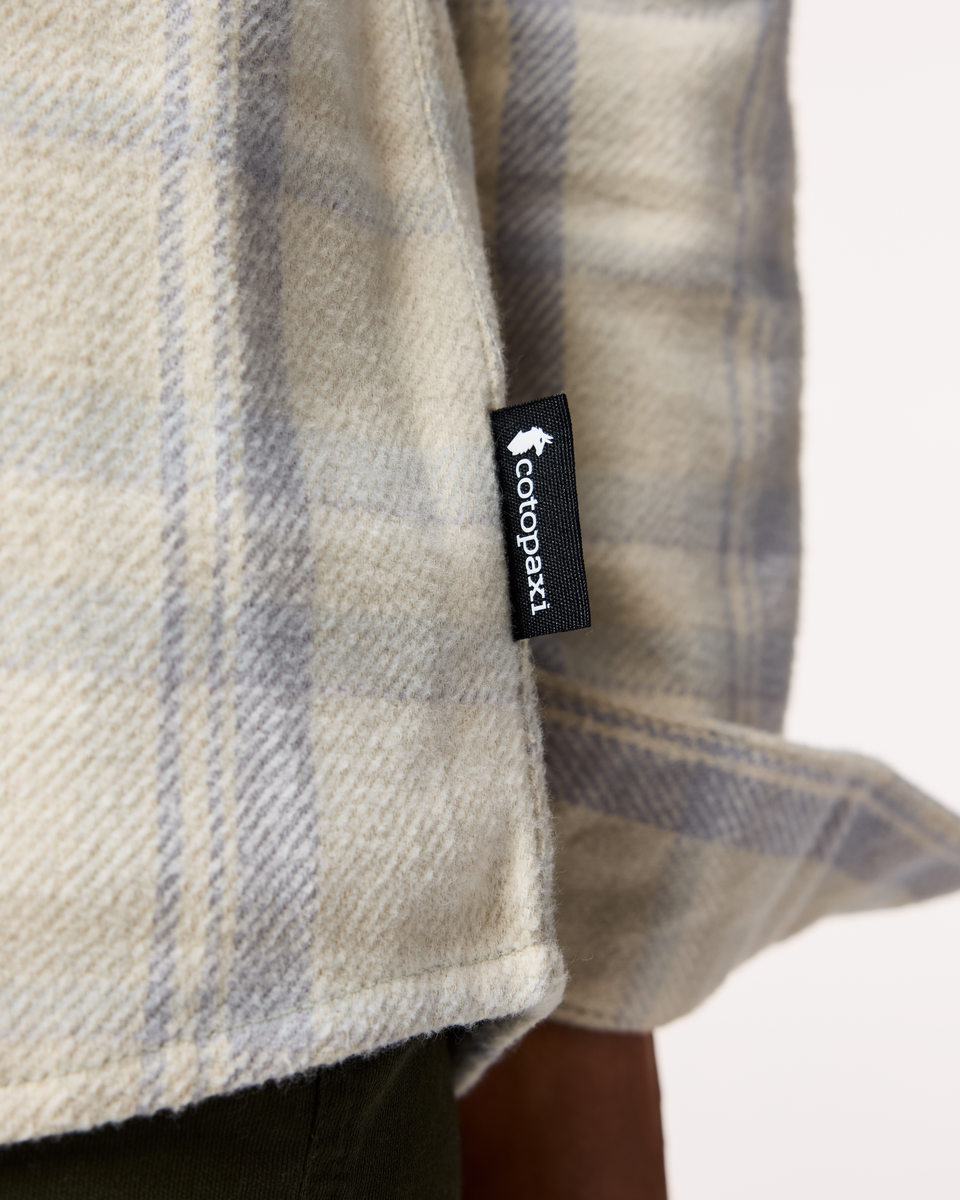 Mero Organic Flannel Shirt - Women's, Mineral Plaid, Model Kalu